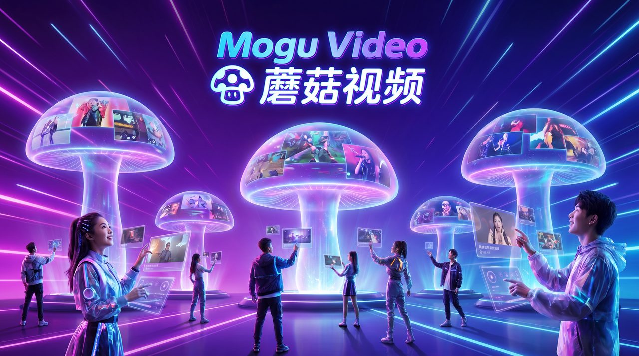 蘑菇视频 - 沉浸式视频体验平台首屏，官网地址：动态加载